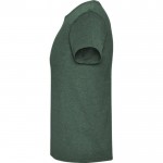 Camiseta jaspeada de algodón y poliéster para hombre 150 g/m2 Roly color verde jaspeado vista lateral