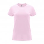 Camiseta de 100% algodón en punto para mujer 170 g/m2 Roly color rosa claro