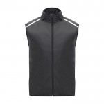 Chaleco de running cortavientos y transpirable unisex 70 g/m2 Roly color negro