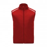 Chaleco de running cortavientos y transpirable unisex 70 g/m2 Roly color rojo