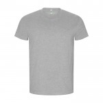 Camiseta de 100% algodón orgánico para hombre 160 g/m2 Roly color gris claro jaspeado