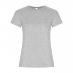 Camiseta de 100% algodón orgánico para mujer 160 g/m2 Roly color gris claro jaspeado