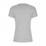 Camiseta de 100% algodón orgánico para mujer 160 g/m2 Roly color gris claro jaspeado segunda vista trasera