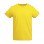 Camiseta de algodón orgánico de punto para hombre 175 g/m2 Roly color amarillo