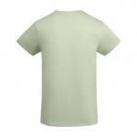Camiseta de algodón orgánico de punto para hombre 175 g/m2 Roly color verde suave segunda vista trasera