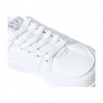 Zapatillas blancas unisex estilo casual vista cuarta