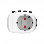 Adaptador de viaje mundial con más de 100 destinos Skross color blanco tercera vista