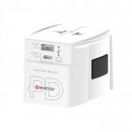 Adaptador de viaje mundial con 2 puertos y cable incluido Skross color blanco segunda vista