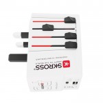 Adaptador de viaje mundial con 2 puertos y cable incluido Skross color blanco sexta vista