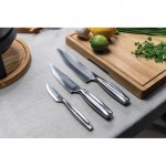 Set de cuchillos de lujo de cocina de acero inoxidable Boska color plateado brillante vista de ambiente