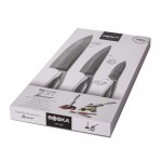Set de cuchillos de lujo de cocina de acero inoxidable Boska color plateado brillante