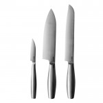 Set de cuchillos de cocina de acero inoxidable gama alta Boska color plateado brillante