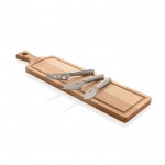 Set de queso con tabla para cortar de madera y cuchillos Boska color marrón segunda vista