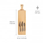 Set de queso con tabla para cortar de madera y cuchillos Boska color marrón quinta vista
