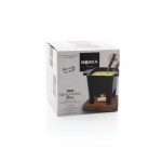 Fondue de cerámica de gama alta con garantía de por vida Boska color negro segunda vista con caja