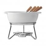 Fondue de queso de cerámica con calentamiento por velas 750 ml Boska color blanco