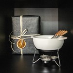Fondue de queso de cerámica con calentamiento por velas 750 ml Boska color blanco