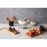 Fondue de queso de cerámica con calentamiento por velas 750 ml Boska color blanco
