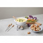 Fondue de queso de cerámica con calentamiento por velas 750 ml Boska color blanco