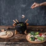 Fondue eléctrica con control preciso y capacidad para 8 personas Boska color negro