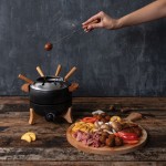 Fondue eléctrica con control preciso y capacidad para 8 personas Boska color negro