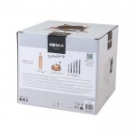 Fondue eléctrica con control preciso y capacidad para 8 personas Boska color negro segunda vista con caja