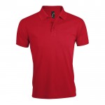 Polo de poliéster y algodón 200 g/m2 color rojo