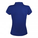 Polo mujer poliéster y algodón 200 g/m2 color azul real tercera vista