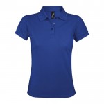 Polo mujer poliéster y algodón 200 g/m2 color azul real