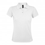 Polo mujer poliéster y algodón 200 g/m2 color blanco