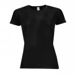 Camisetas de deporte para mujer 140 g/m2 color negro