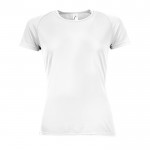 Camisetas de deporte para mujer 140 g/m2 color blanco