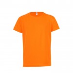 Camiseta para niño deportiva 140 g/m2 color naranja