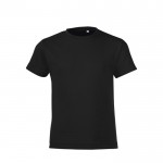 Camiseta infantil algodón 150 g/m2 color negro