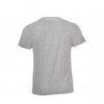 Camiseta infantil algodón 150 g/m2 color gris jaspeado con logo