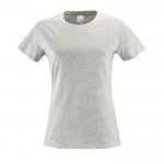 Camisetas para mujer con logo 150 g/m2 color gris claro jaspeado