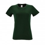 Camisetas para mujer con logo 150 g/m2 color verde oscuro