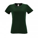Camisetas para mujer con logo 150 g/m2 color verde oscuro
