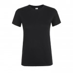 Camisetas para mujer con logo 150 g/m2 color negro
