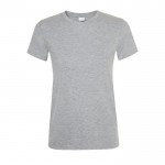 Camisetas para mujer con logo 150 g/m2 color gris jaspeado