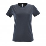 Camisetas para mujer con logo 150 g/m2 color titanio