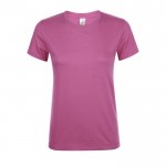 Camisetas para mujer con logo 150 g/m2 color rosa