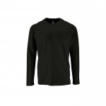Camiseta manga larga de 100% algodón 190 g/m2 SOL'S Imperial color negro tercera vista