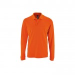 Polo de manga larga de 100% algodón para hombre 180 g/m2 SOL'S Perfect color naranja