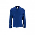 Polo de manga larga de 100% algodón para hombre 180 g/m2 SOL'S Perfect color azul real tercera vista