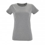 Camisetas para mujer algodón 150 g/m2 color gris jaspeado