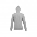 Sudadera de algodón y poliéster para mujer 280 g/m2 SOL'S Spike color gris claro vista trasera