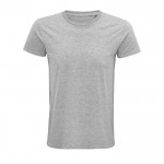Camisetas algodón orgánico 175 g/m2 color gris jaspeado