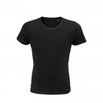 Camiseta infantil de cuello redondo 175 g/m2 color negro
