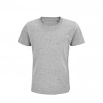 Camiseta infantil de cuello redondo 175 g/m2 color gris jaspeado